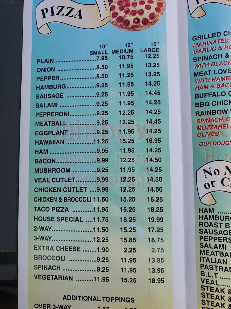 Rainbow Pizza House Menu image 3